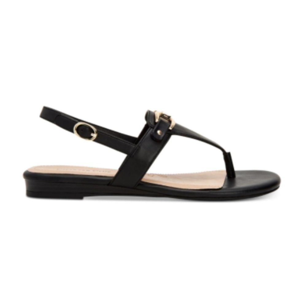 NIB Black Thong Sandals - Picture 2 of 8